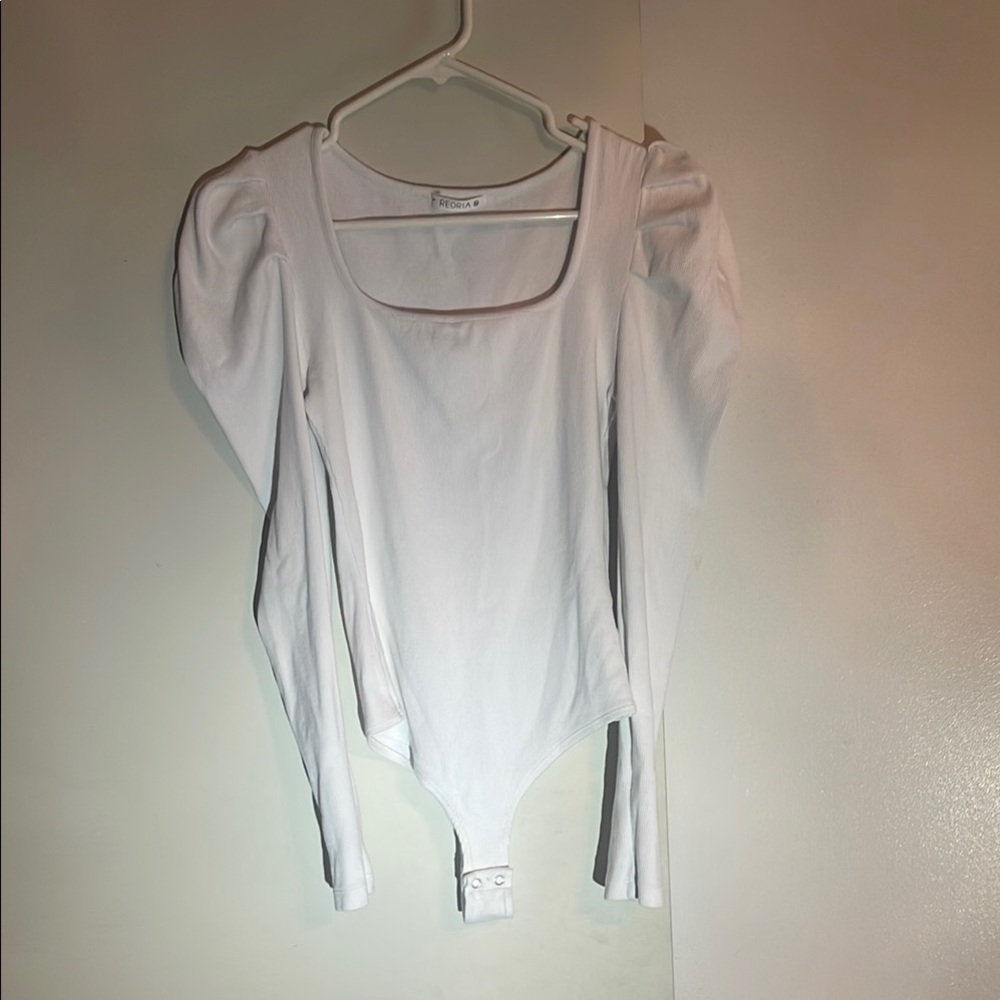 White Long Sleeve Bodysuit